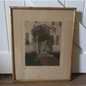 Framed Wallace Nutting "The Going Forth Of Betty" Signed Photographic Print